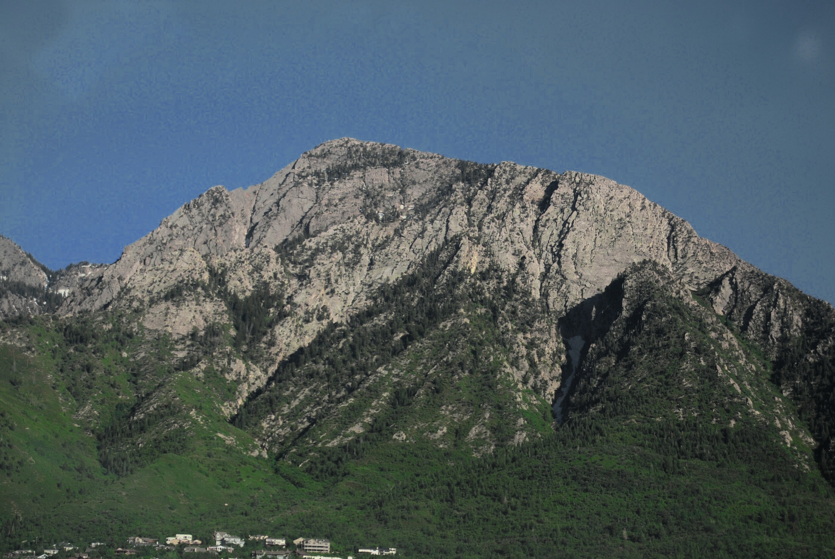 Mount Olympus rising above the east bench of the Salt Lake valley.